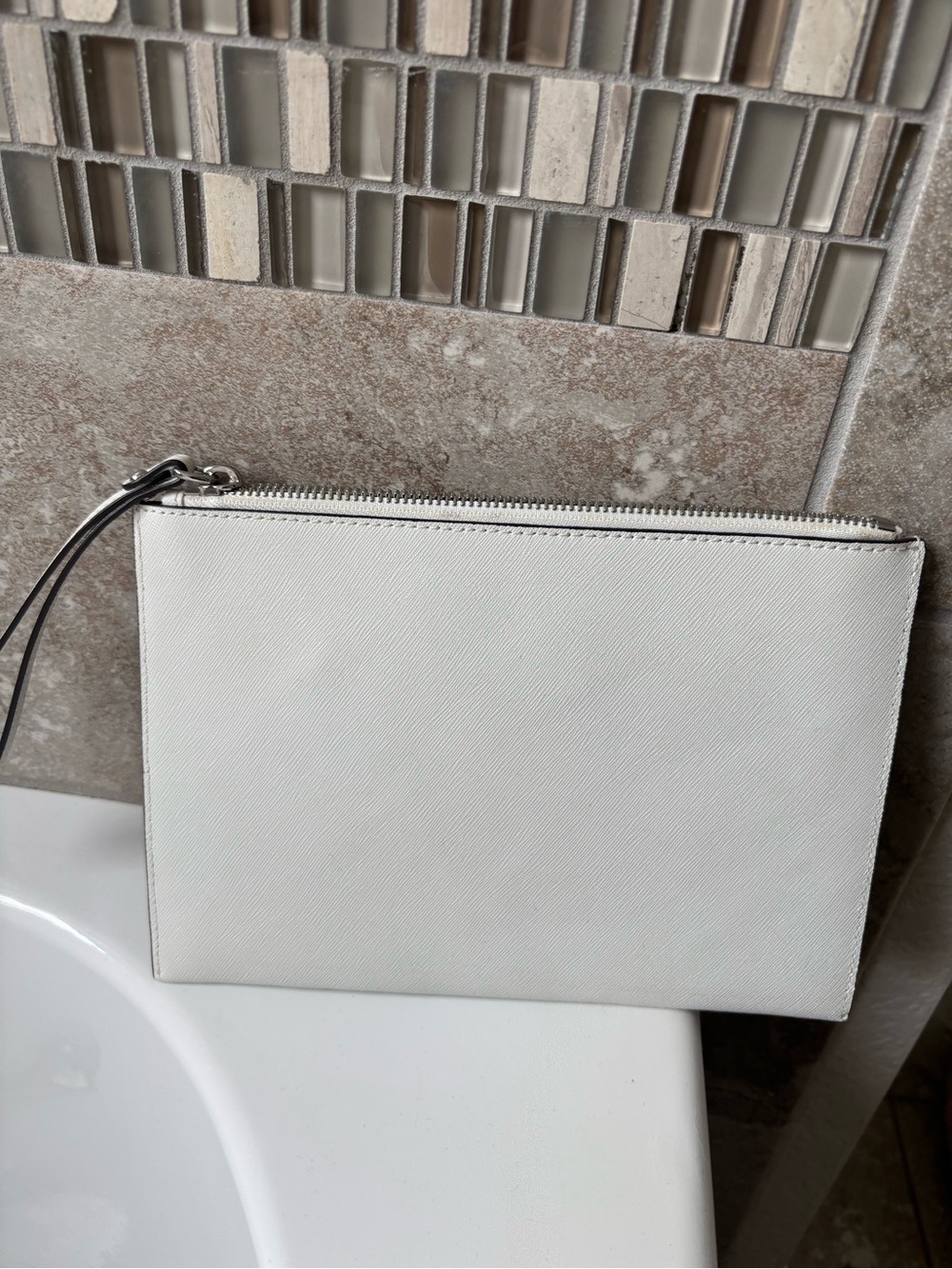 Michael Kors White Studded Wristlet Clutch - Picture 2 of 3